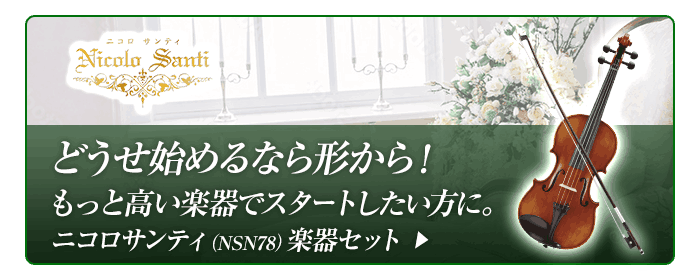 どうせ始めるなら形から！もっと高い楽器でスタートしたい方に。ニコロサンティ楽器セット